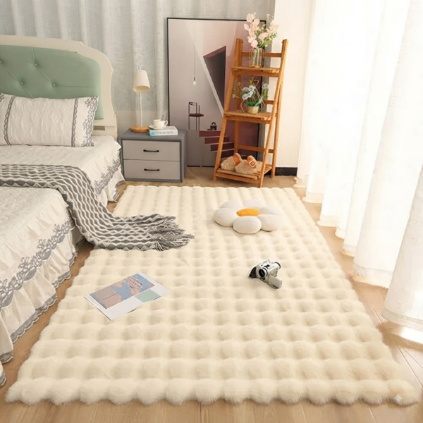 Producto - ALFOMBRA SUAVE PELO CONEJO 100X130CM