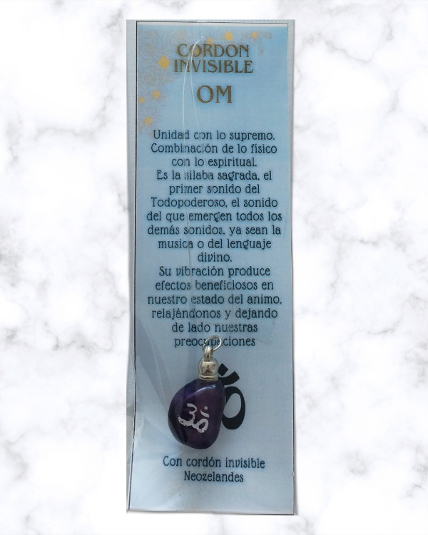 Producto - Cordón Invisible con Piedra Natural Om