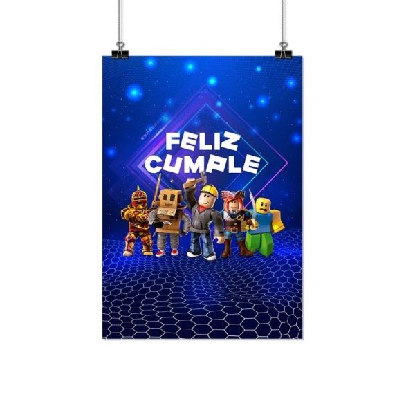 Producto - Cartel Feliz Cumple Roblox