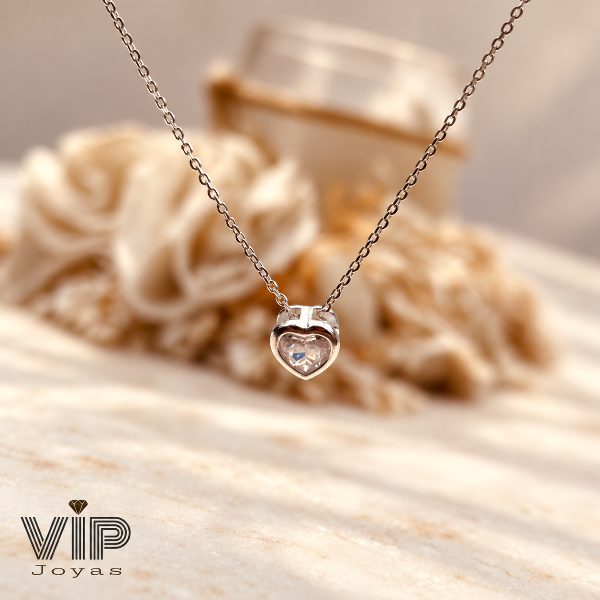 Producto - Conjunto Susanito Corazón Cristal Plata 925