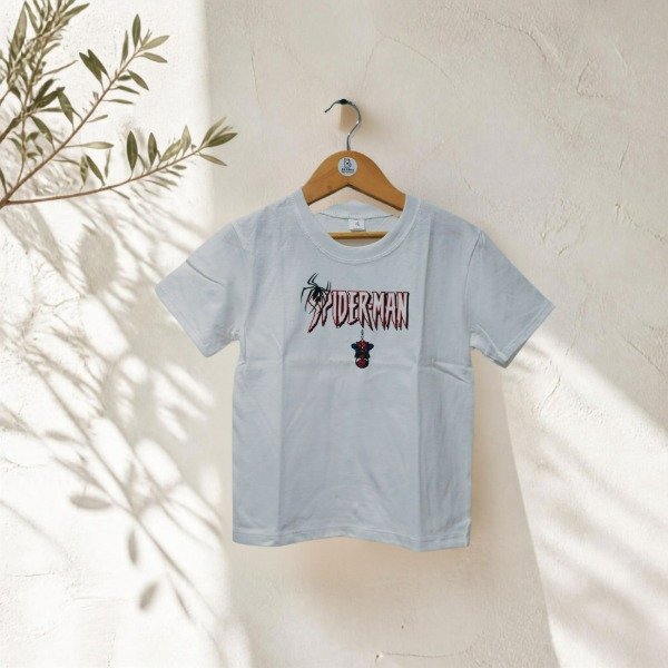 Producto - Remera de Algodón Spiderman Blanca