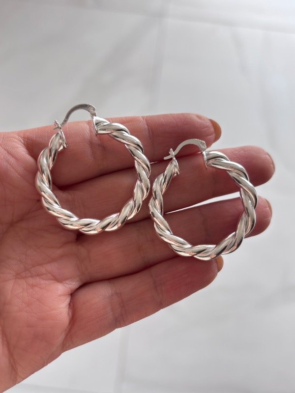 Producto - Argollas trenzadas (3,5cm)