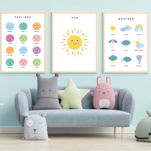 Producto - 12 posters educativos en ingles - Classroom - PO-E03