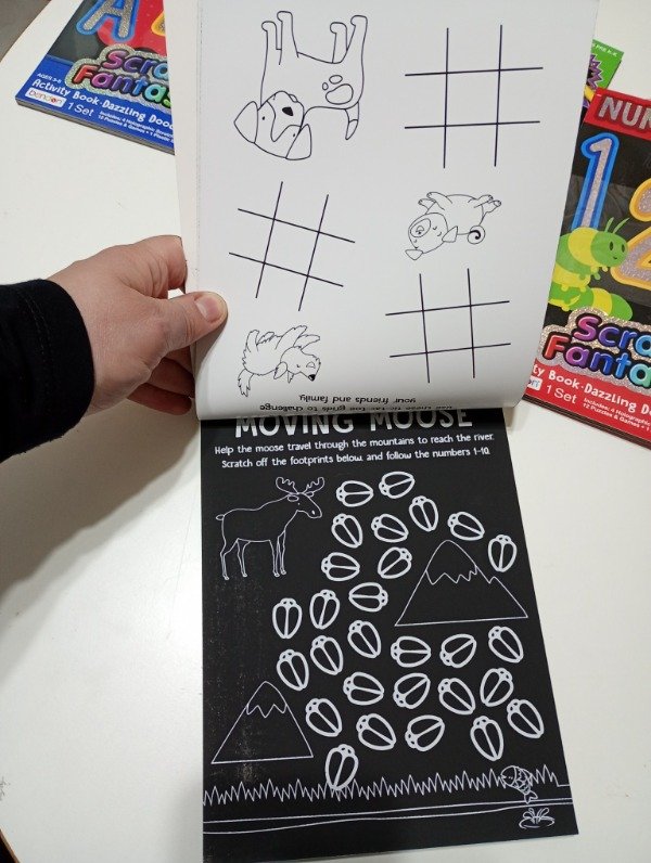Producto - Libro de actividades con hojas para raspar. 12 hojas con actividades. ANIMALES - 3