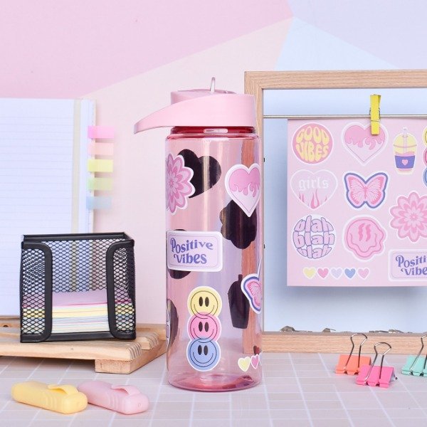 Producto - BOTELLA POSITIVE VIBES CON PICO