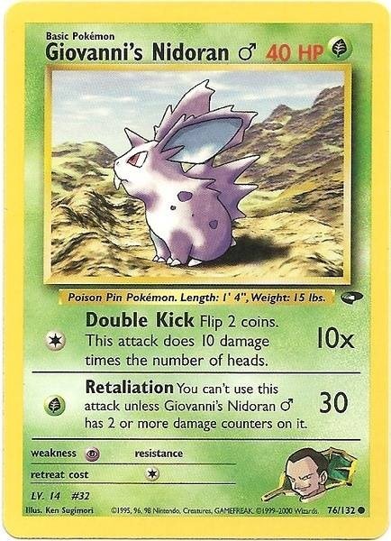 Producto - Giovanni's Nidoran (76/132) (Male) [Gym Challenge Unlimited]
