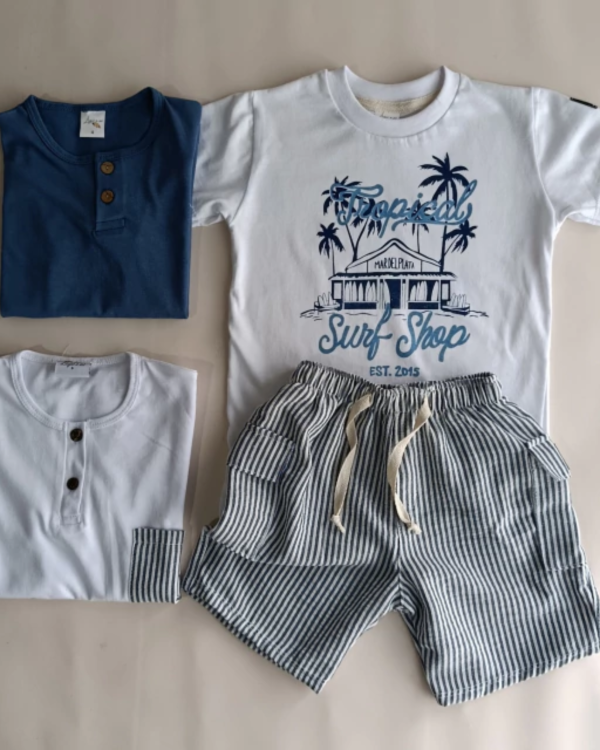Producto - SHORT CARGO POLINA NIÑO RAYADO - 3