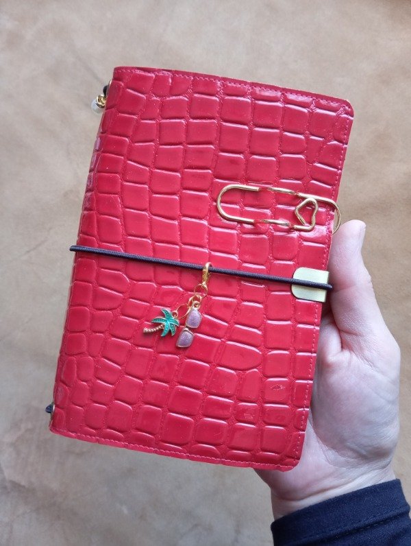Producto - Amaoto A6 Rojo Cuaderno Reutilizable tipo Midori Journal