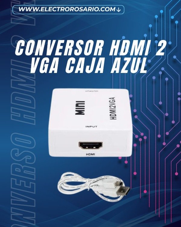 Producto - CONVERSOR HDMI 2 VGA CAJA AZUL