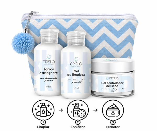Producto - Kit skin care- 3 pasos básicos Blueberry- piel normal a grasa
