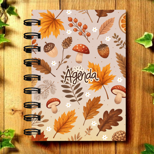 Producto - Agenda Pocket a6 - 2026 Diaria Perpetua - Ilustrada - "Otoño Claro"
