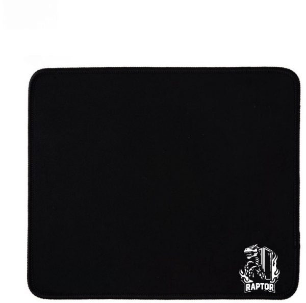 Producto - Mouse pad -gamer -c/laterales bordados -26x21cm -3mm -black -Raptor Ultra Glide
