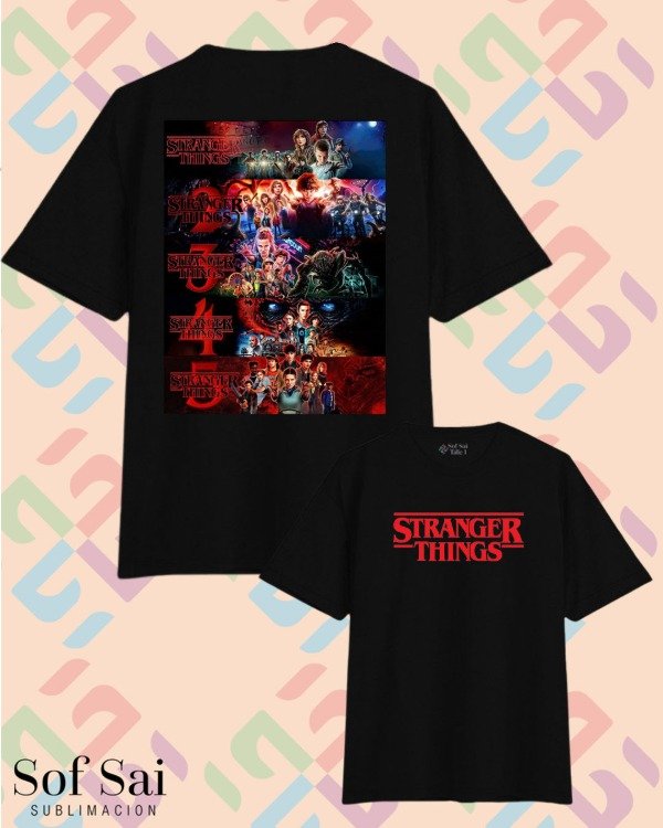 Producto - REMERA STRANGER THINGS 5 TEMPORADAS