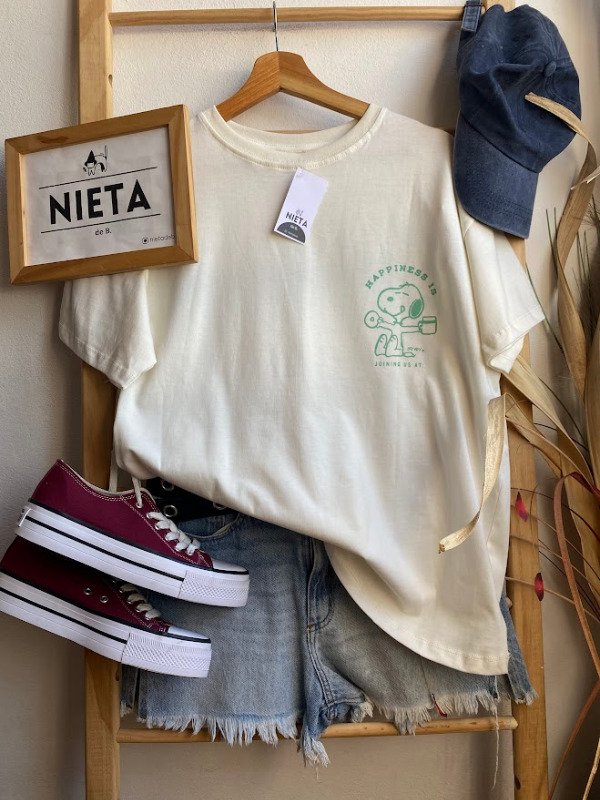 Producto - Remerón Snoopy Crema