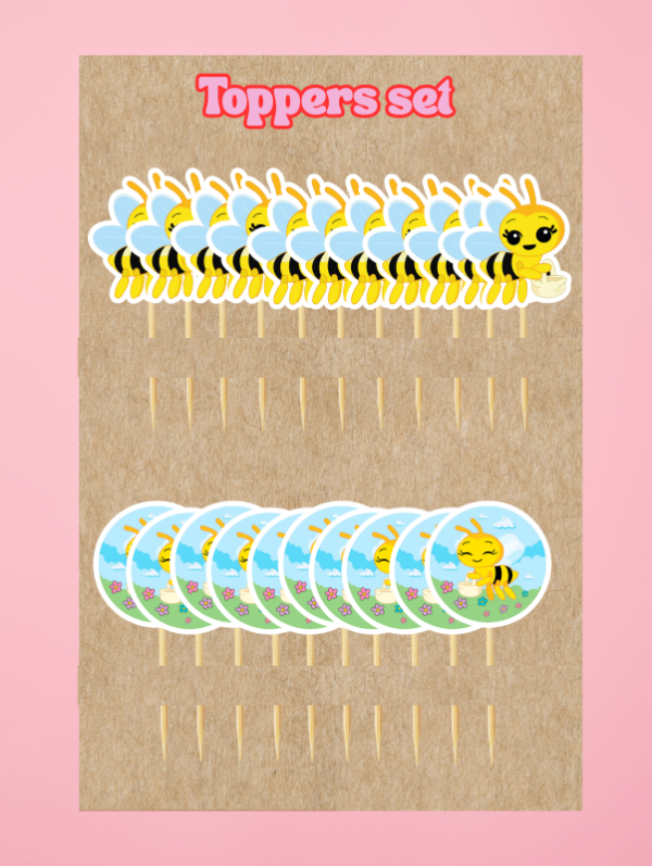 Producto - Set de toppers abejitas x 22 und