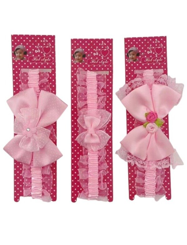 Producto - VINCHA BEBE X 12 PCS COLOR ROSA 1044-2