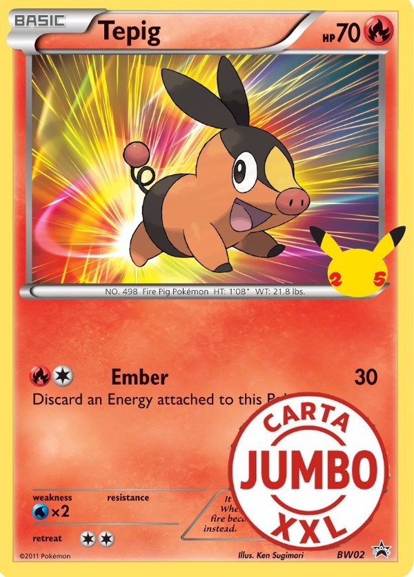 Producto - Tepig (BW02) (Jumbo Card) [First Partner Pack]