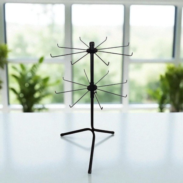 Producto - Exhibidor de mostrador calesita 2 aros negro