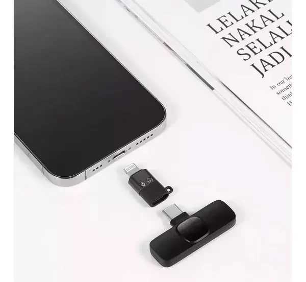 Producto - Micrófono Corbatero Inalambrico K8 Tipo C + Adaptador - 1