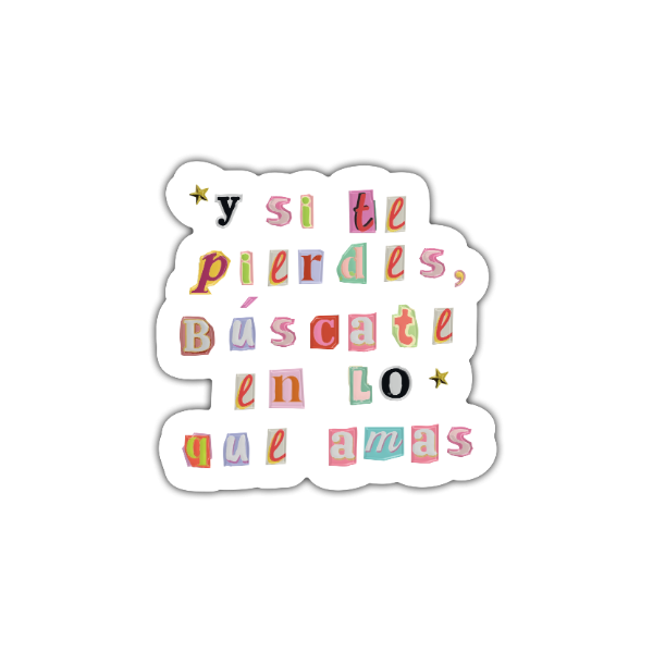 Producto - Búscate en lo que amas - Vinilo Blanco + Laca