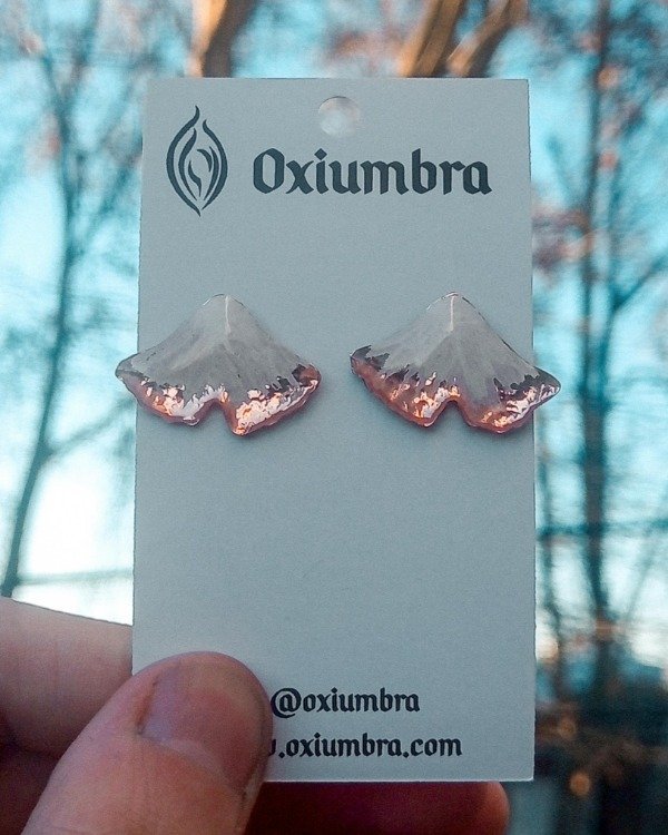 Producto - Aros Ginkgo Blanco (cobre)