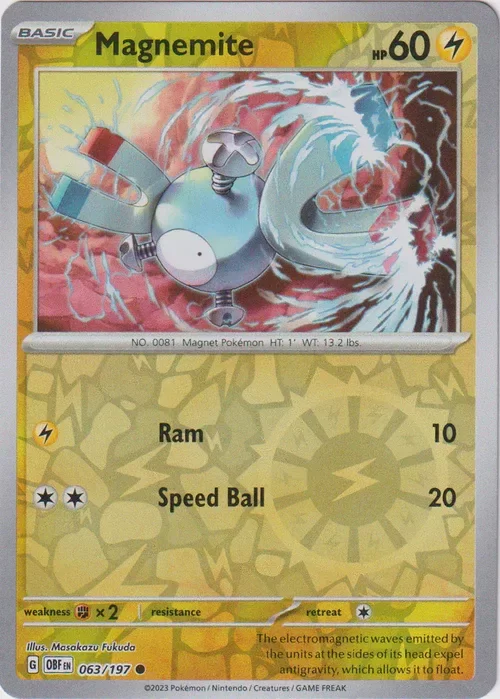 Producto - Magnemite - 063/197 - Obsidian Flames - Reverse Holo