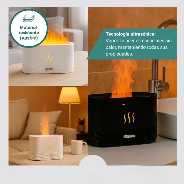 Producto - Humificador ultrasónico Aromático Efecto Fuego Llama - 4