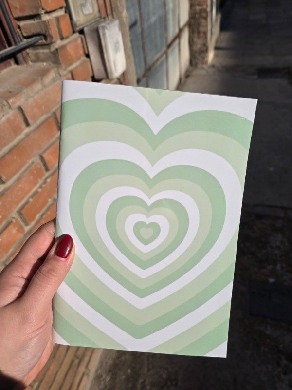Producto - Cuaderno Corazón verde