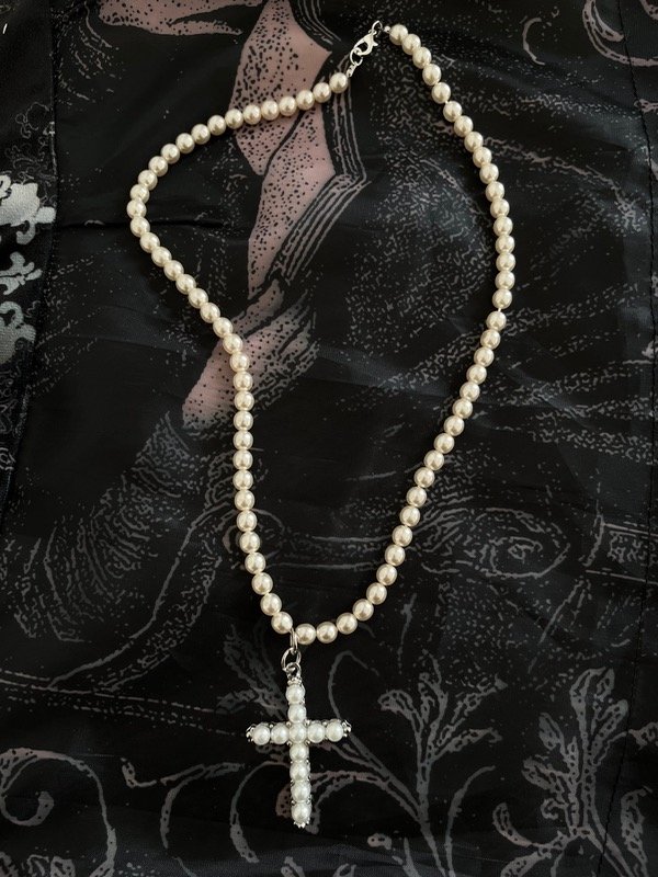 Producto - Collar Cross Perlado