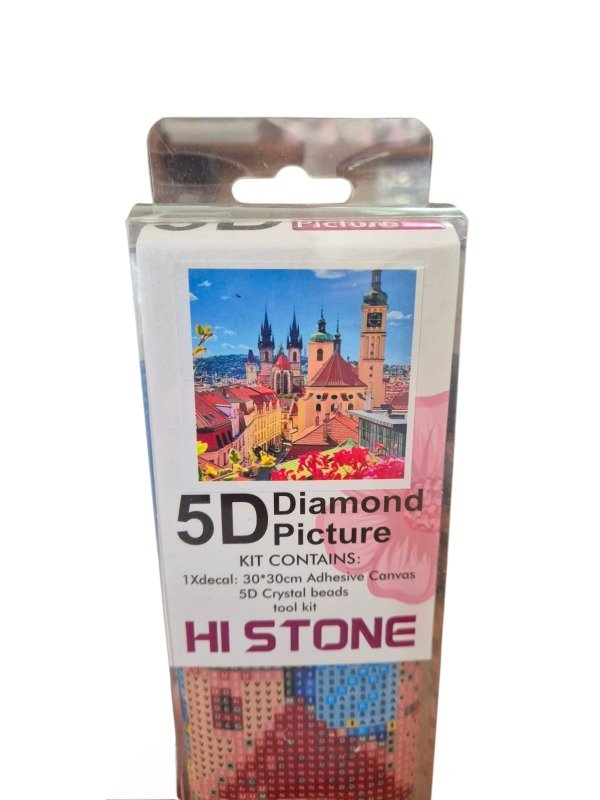 Producto - Kit De Pintura Con Diamantes Diamond Painting 30x30cm HI STONE -Paisaje Torres