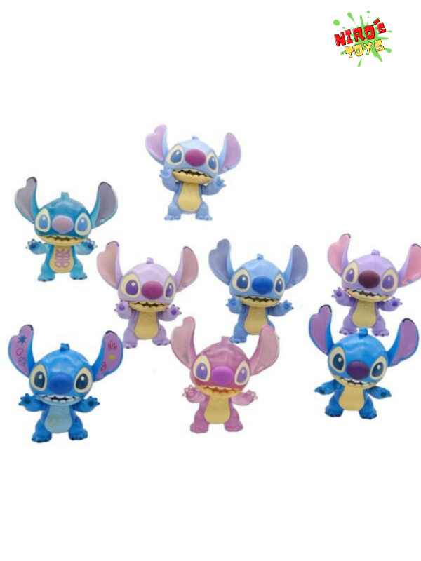 Producto - Stitch set x8 (12cm) - Figura Stitch - Nirostoys