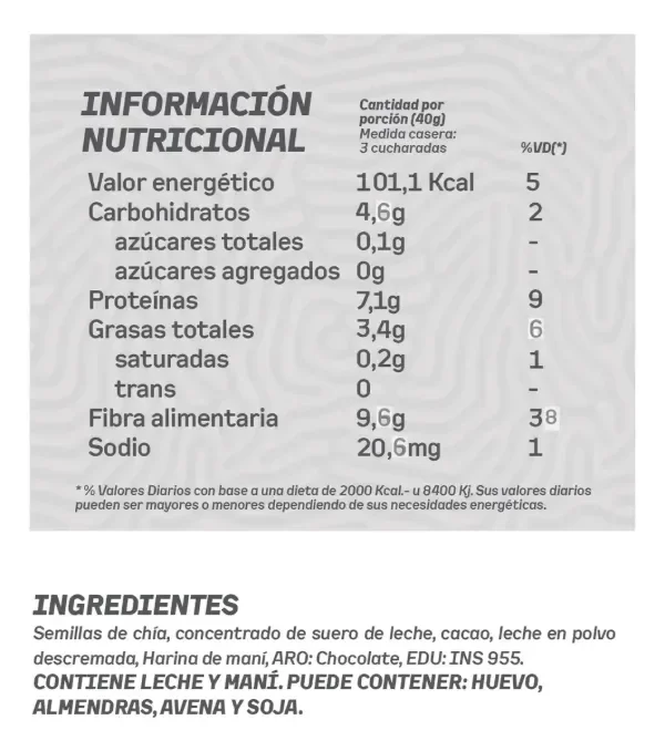 Producto - Chía Puddings Granger X300gr - Chia Cacao Fibra Omega 3 - 1