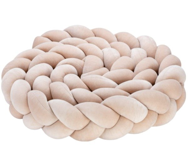 Producto - Chichonera Trenzada de Plush 3 Cabos Beige