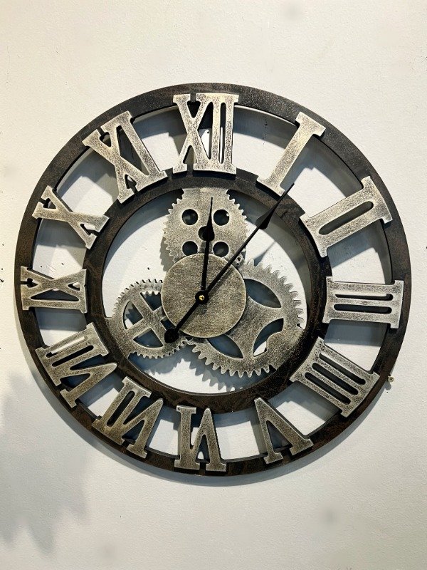 Producto - Reloj madera engranaje fijo 60x60cm
