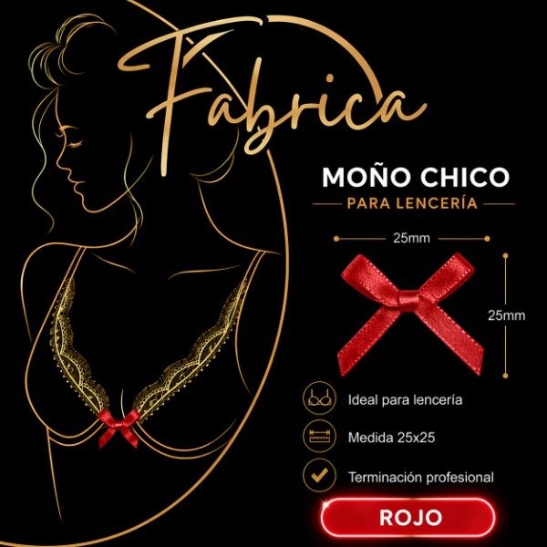Producto - Moño Chico Rojo (1 unidad)
