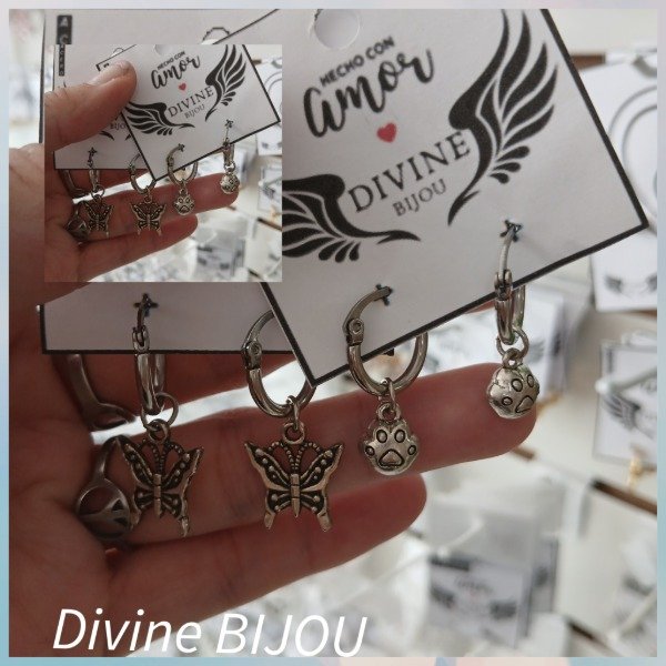 Producto - Argollas acero dijes