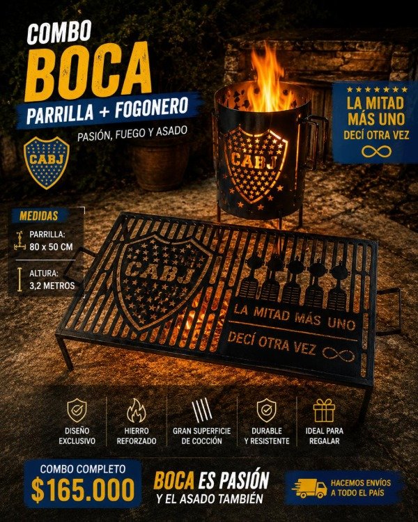 Producto - Parrilla + brasero personalizado BOCA