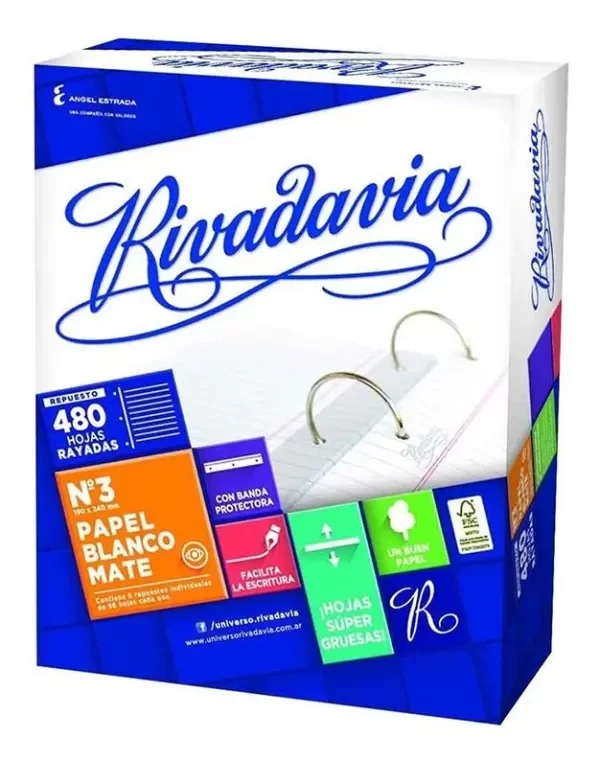 Producto - REPUESTO RIVADAVIA 480h RAYADAS