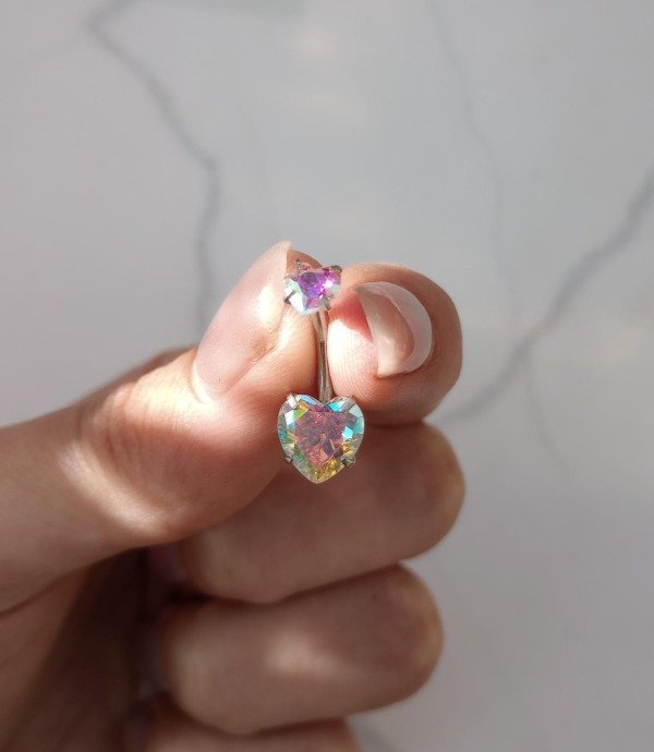 Producto - Piercing Ombligo Corazón - Tornasolado 2 - 1