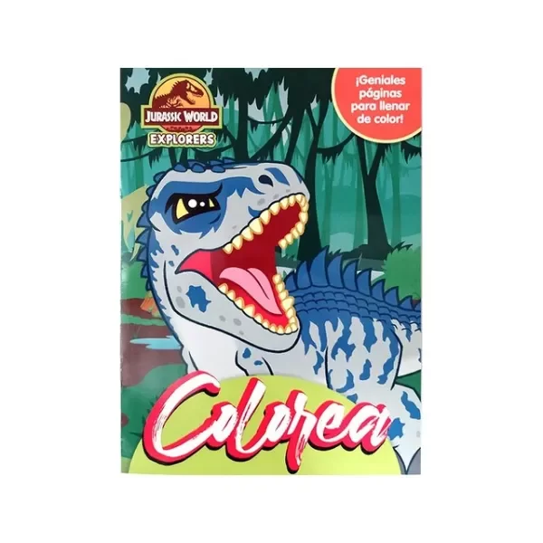 Producto - Jurassic World Explorers - Colorea, Editorial Vértice, Tapa Blanda En Español