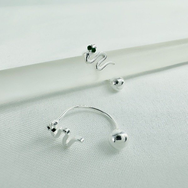 Producto - Piercing Cobra Ombligo Plata 925 x unidad