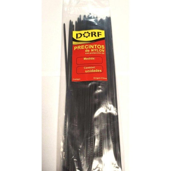 Producto - 10915   PRECINTO NULON 9.0x600 mm NEGRO   Bx50