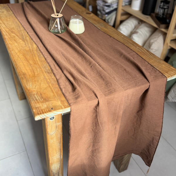 Producto - Camino de gasa tusor - Chocolate