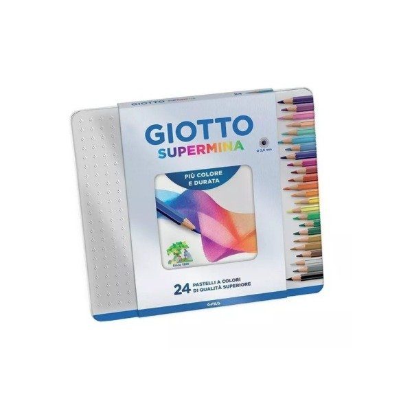 Producto - LAPICES DE COLORES GIOTTO SUPERMINA X 24 LARGOS EN LATA