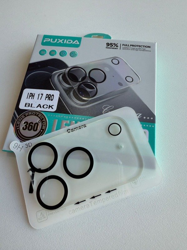 Producto - Vidrio templado completo para camara Iphone 17 pro - 17 pro max