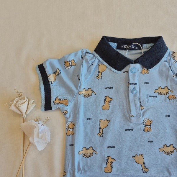 Producto - Chomba dinos celeste