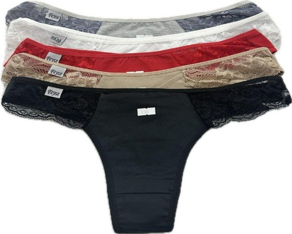 Producto - COLA LESS CON ENCAJE TALLE ESPECIAL X 6 ART 3126