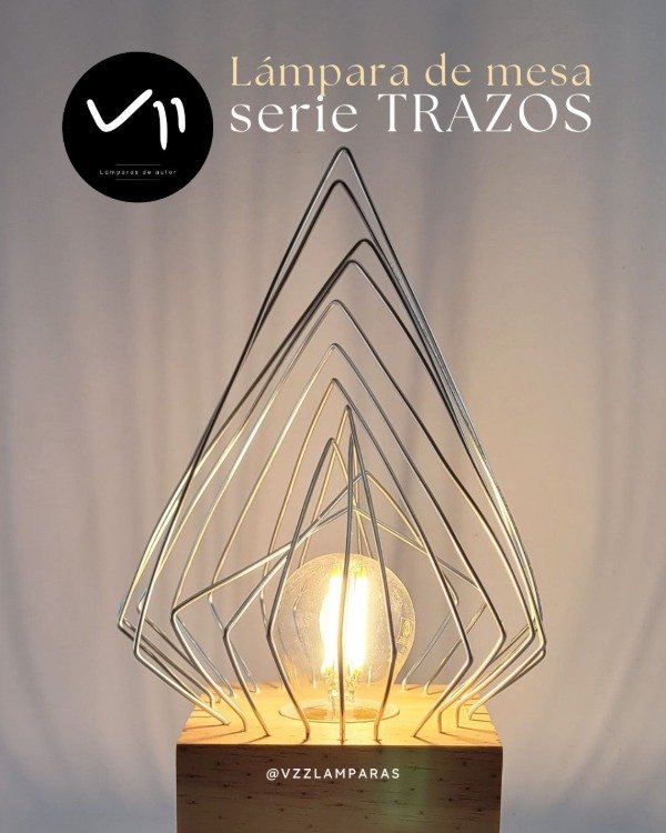 Producto - Lámpara TRAZOS PLATEADA