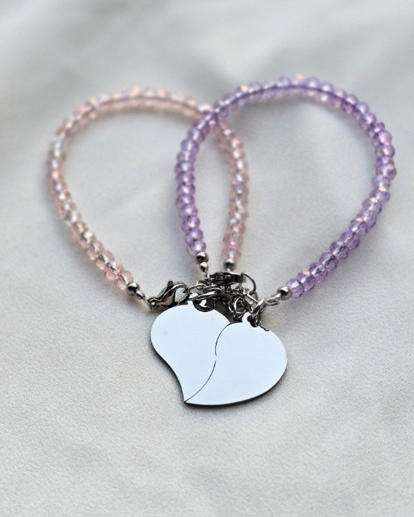 Producto - Pulsera para compartir x2 corazón