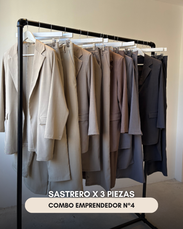 Producto - x3 PIEZAS SASTRERAS DEL MISMO TALLE - Gris claro melange
